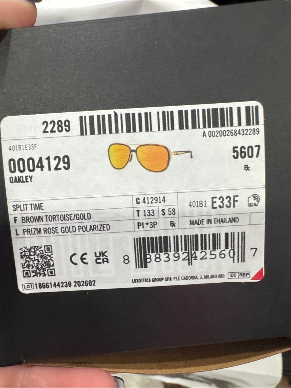 Oakley Split Time Sunglasses with Pink Mirrored Lenses - Picture 3 of 4